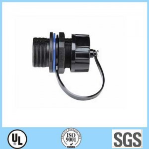 Single end-waterproof connector with RJ45 function